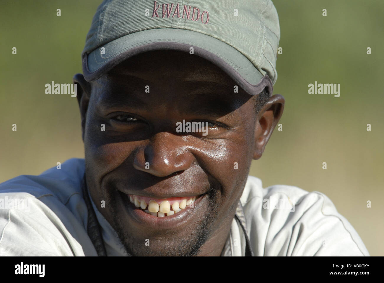 Portrait game tracker Kwando Concession Okavango Delta Botswana