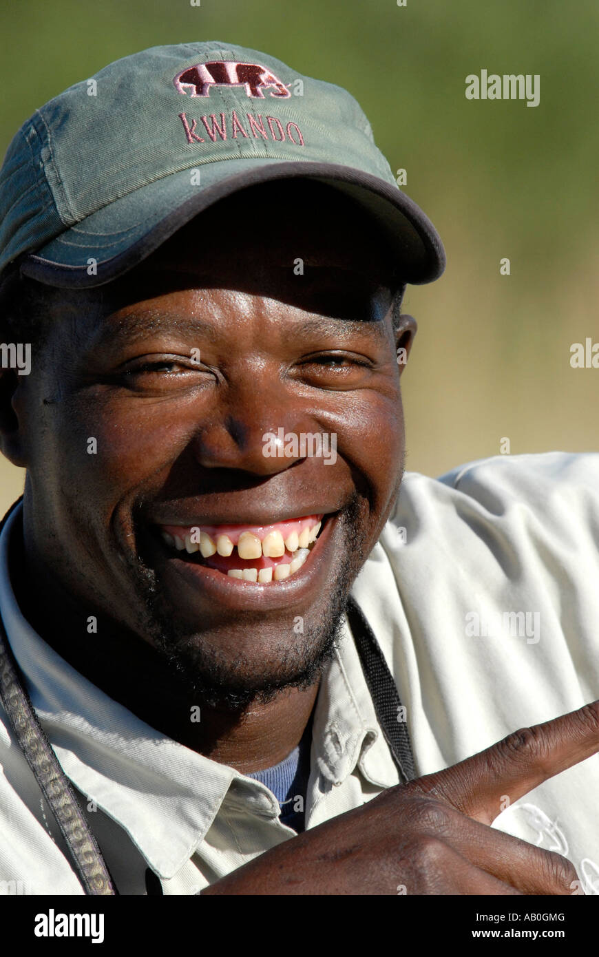 Portrait game tracker Kwando Concession Okavango Delta Botswana