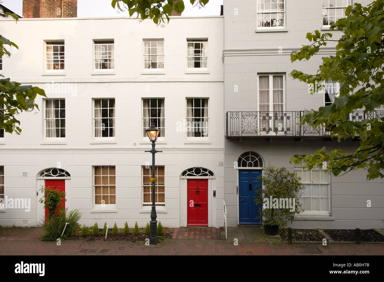 town houses in The Pantiles Lower Walks, Royal Tunbridge Wells England UK Stock Photo