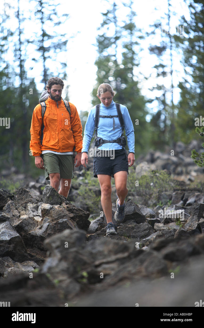 Usa oregon couple hiking hi-res stock photography and images - Alamy