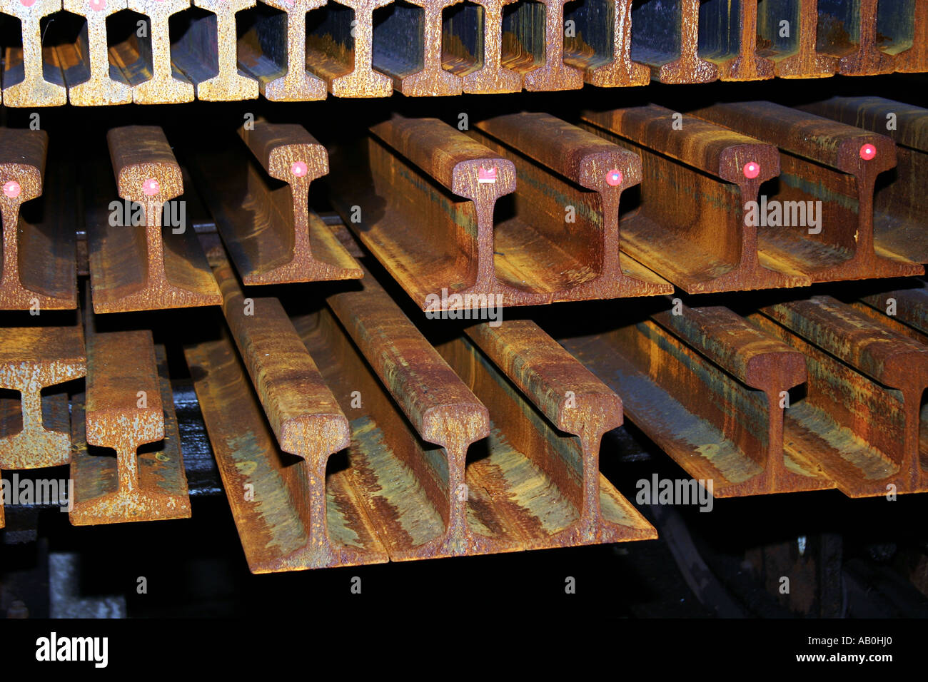 Steel railway line Stock Photo - Alamy