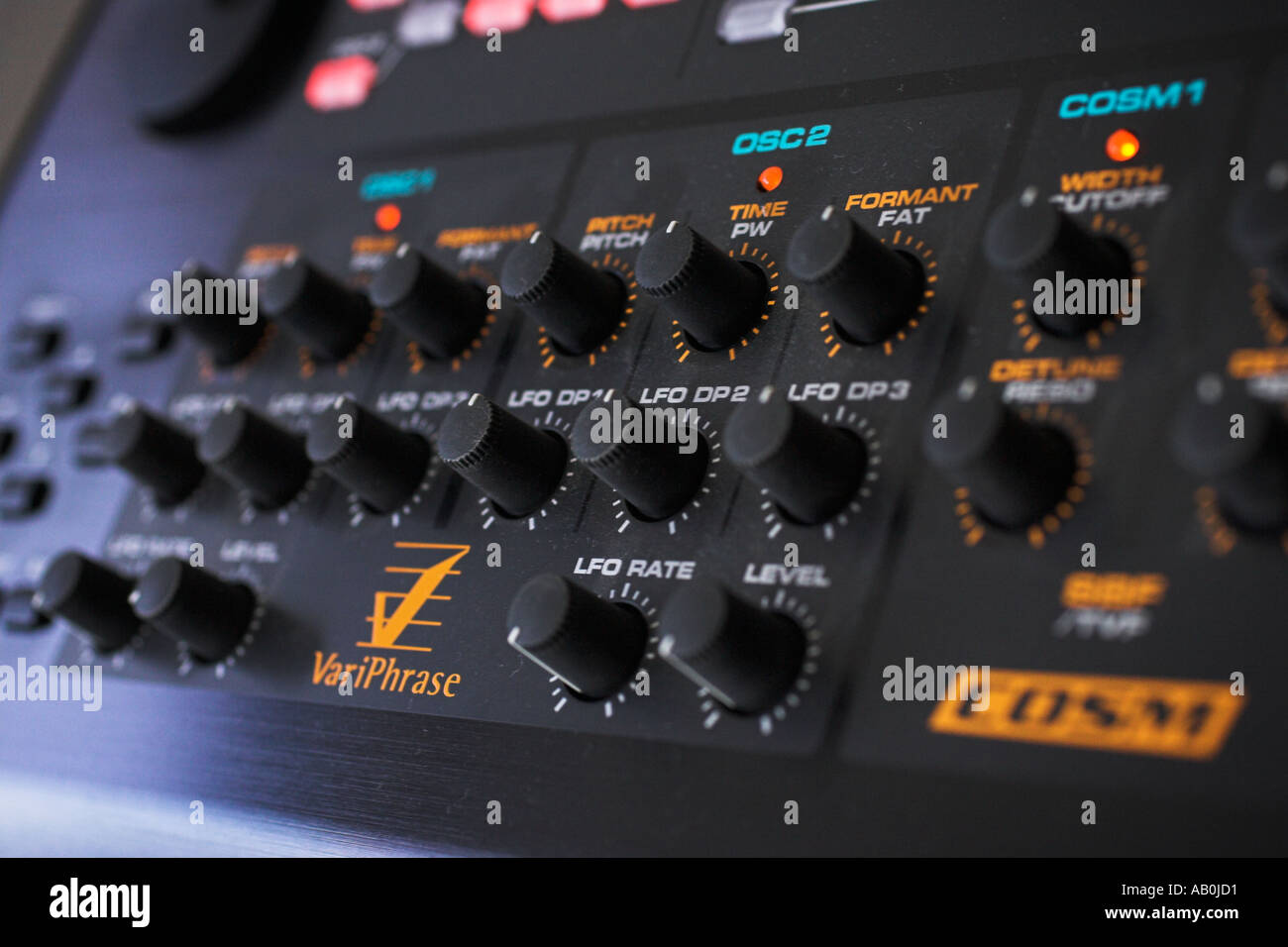 synthesizer controls Stock Photo