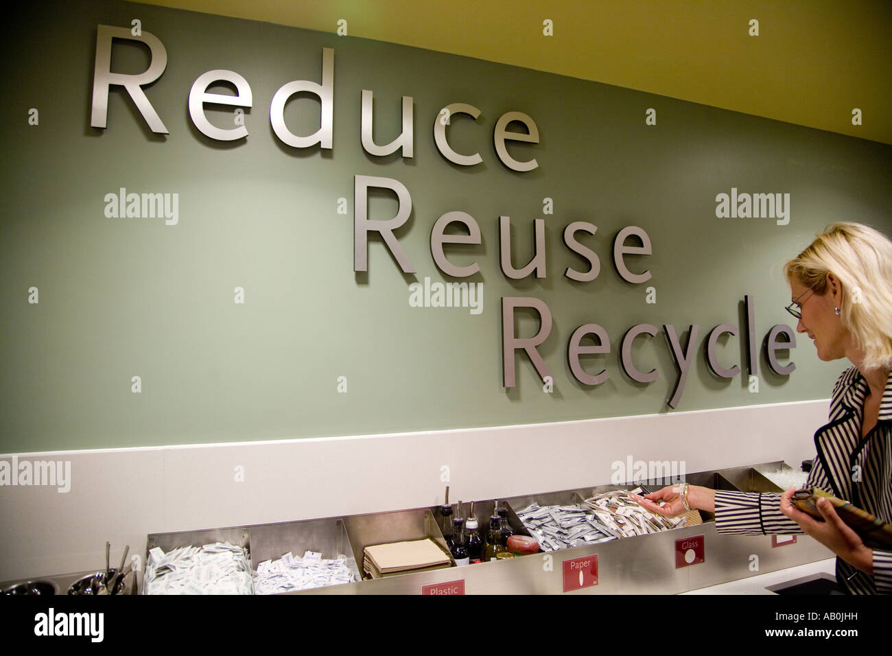 Reduce Reuse Recycle The place for the condiments in the Restaurant at ...