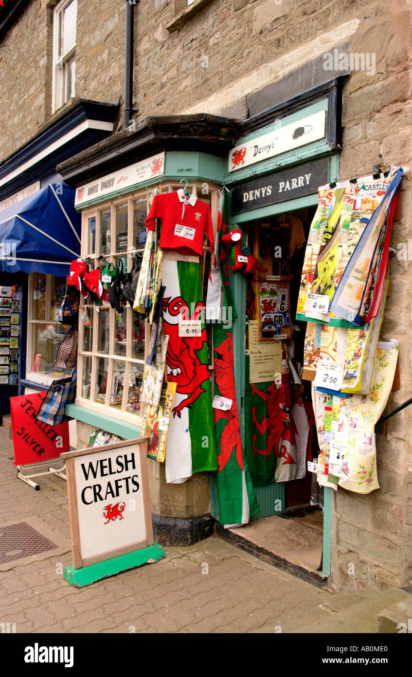 Denys Parry Welsh crafts gift shop in Hay on Wye Powys Wales UK Stock Photo