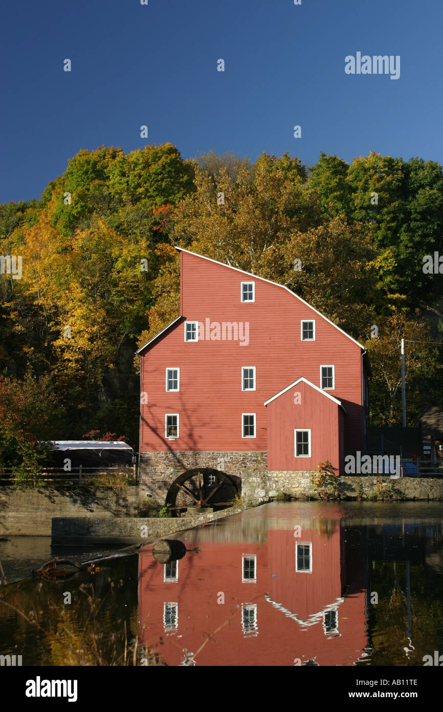 Clinton's landmark Red Mill, located in Hunterdon County, New Jersey, U.S.A Stock Photo Alamy
