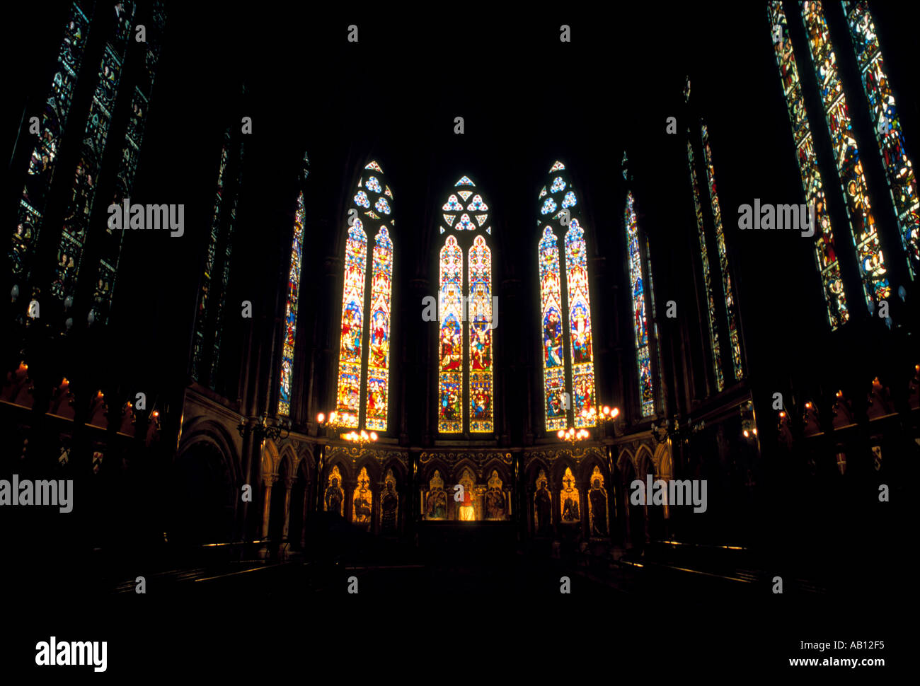 Stained glass windows at Exeter College Chapel Oxford 1 Stock Photo Alamy