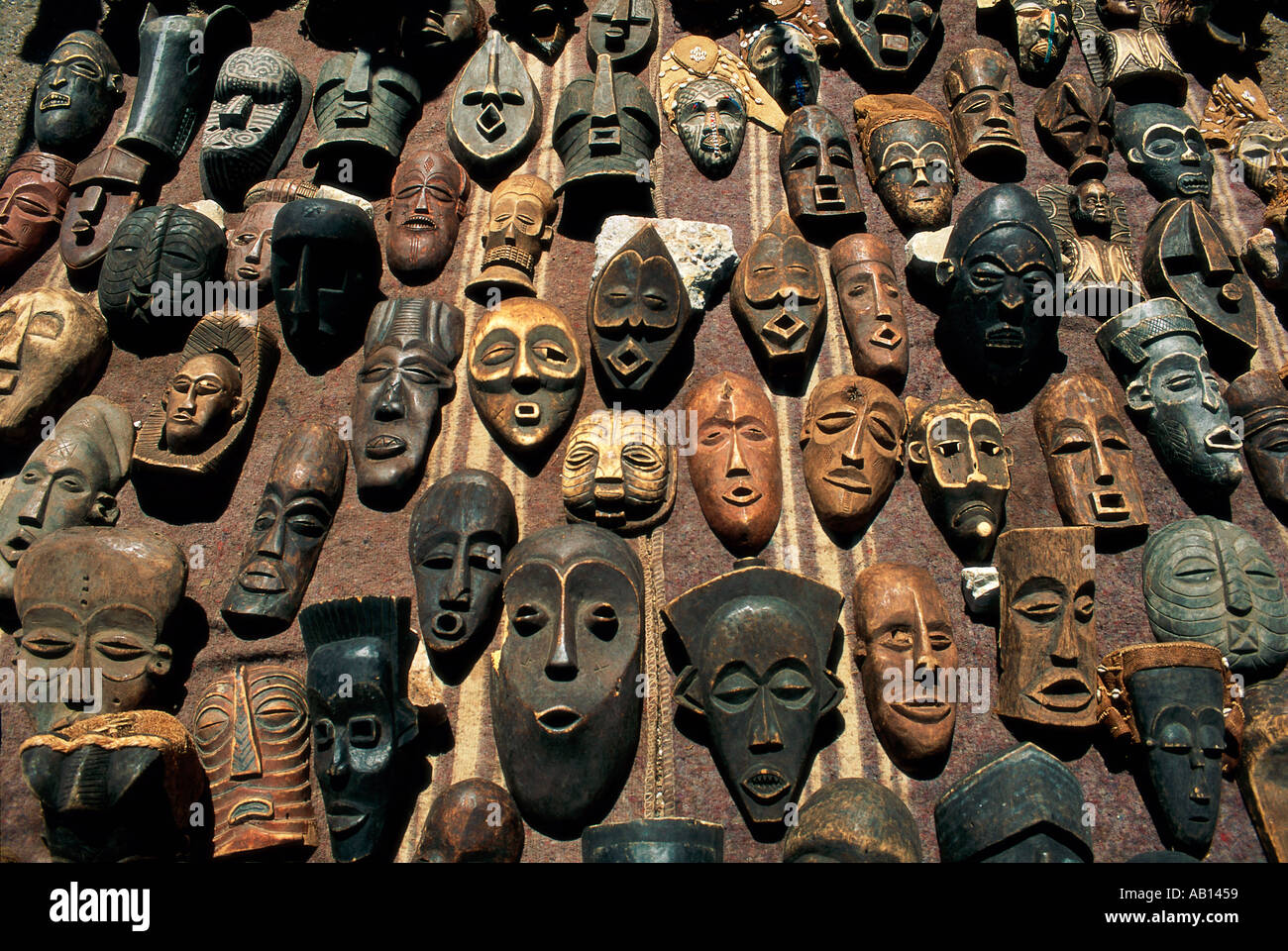Tribal masks Market Cape Town South Africa Stock Photo Alamy