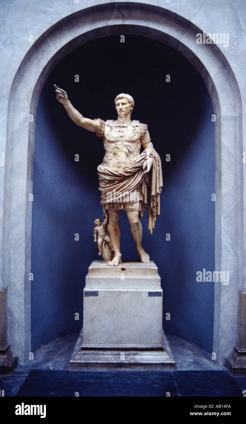 A statue of Augustus Prima Porta in the Vatican Museum, Rome, Italy Stock  Photo - Alamy