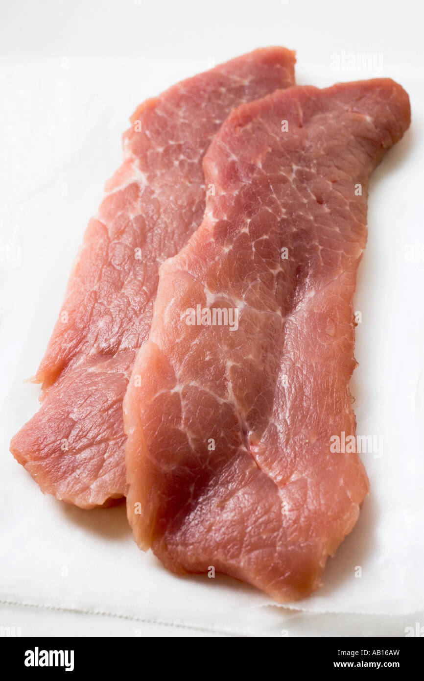 Two pork escalopes FoodCollection Stock Photo Alamy