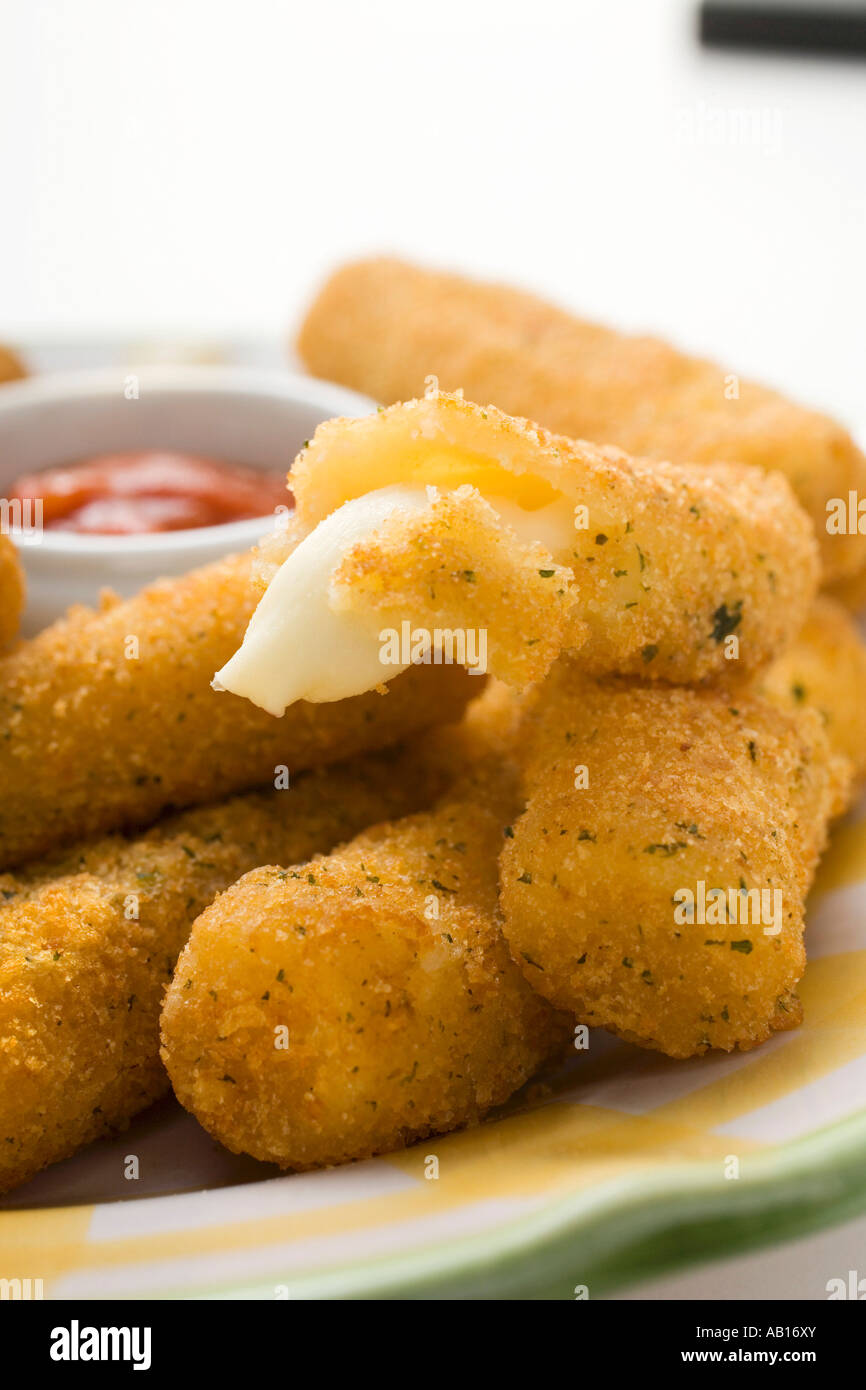 Mozzarella sticks with marinara sauce FoodCollection Stock Photo Alamy