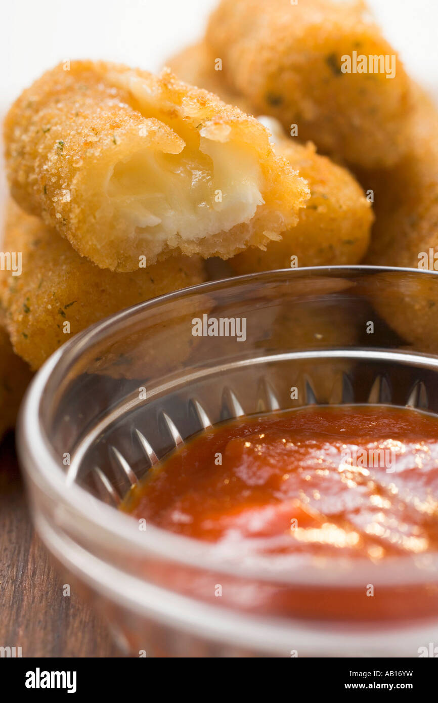 Mozzarella sticks with marinara sauce FoodCollection Stock Photo Alamy