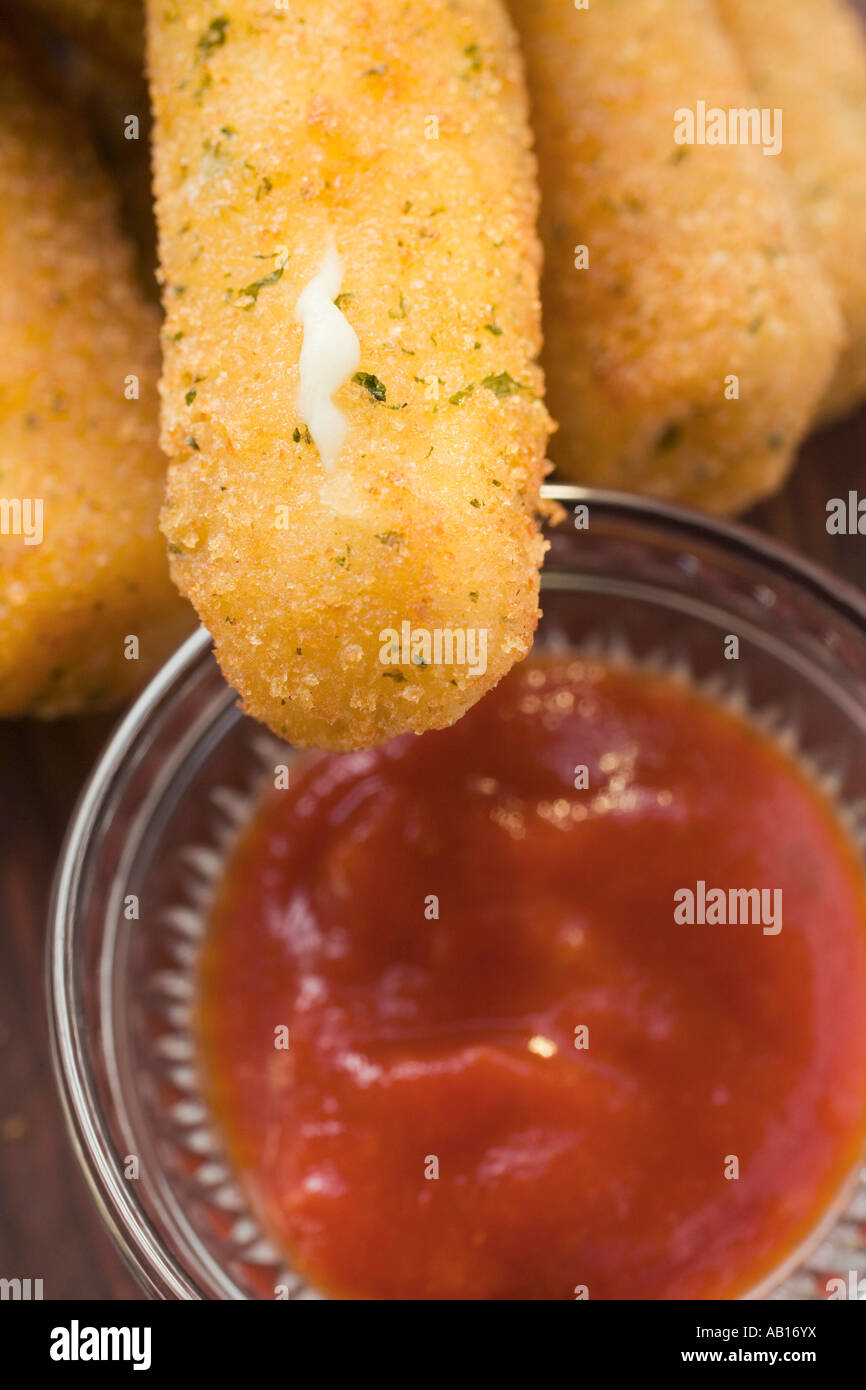 Mozzarella sticks with marinara sauce FoodCollection Stock Photo Alamy