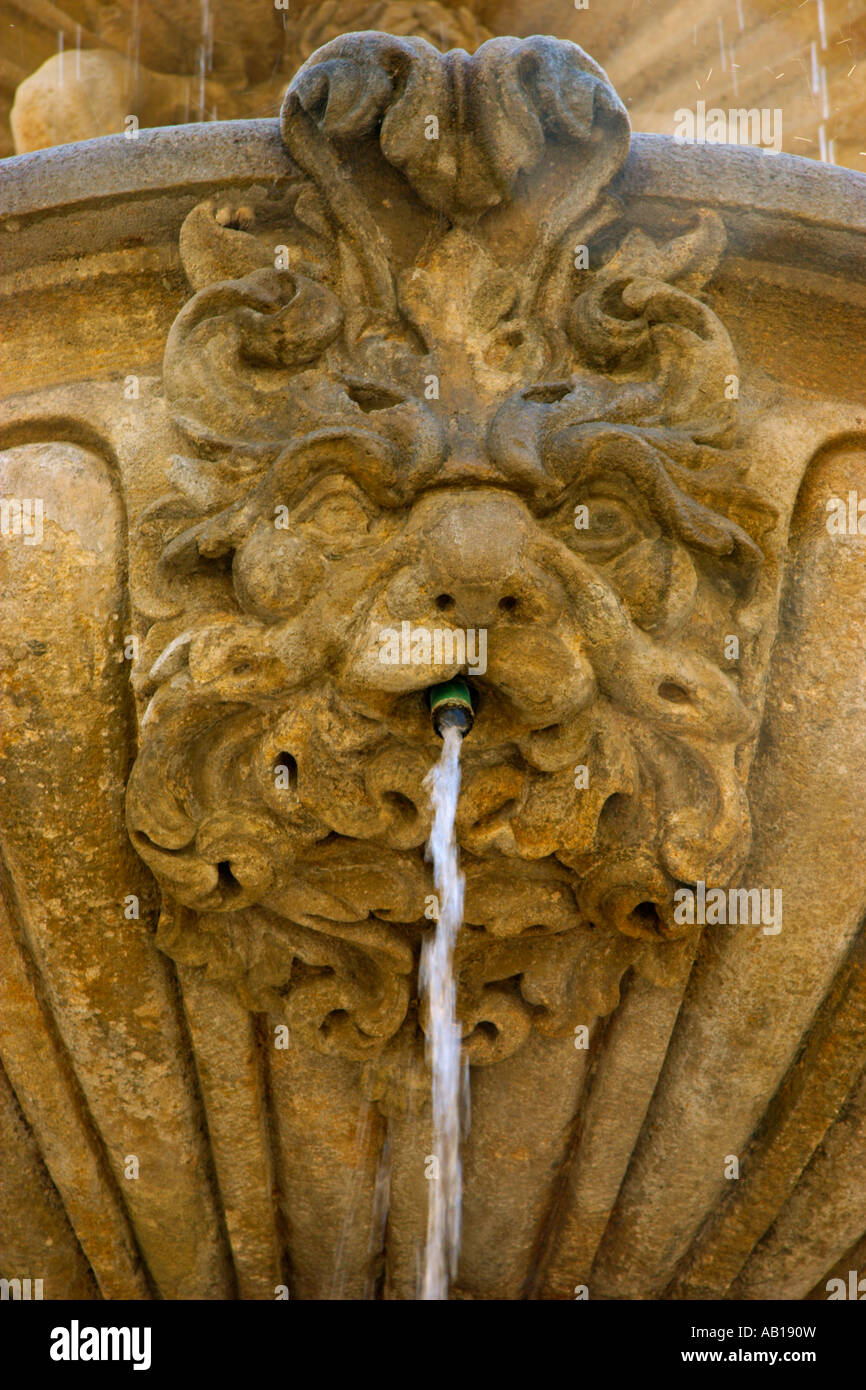 Lions face water fountain Prague Castle Prague Stock Photo - Alamy