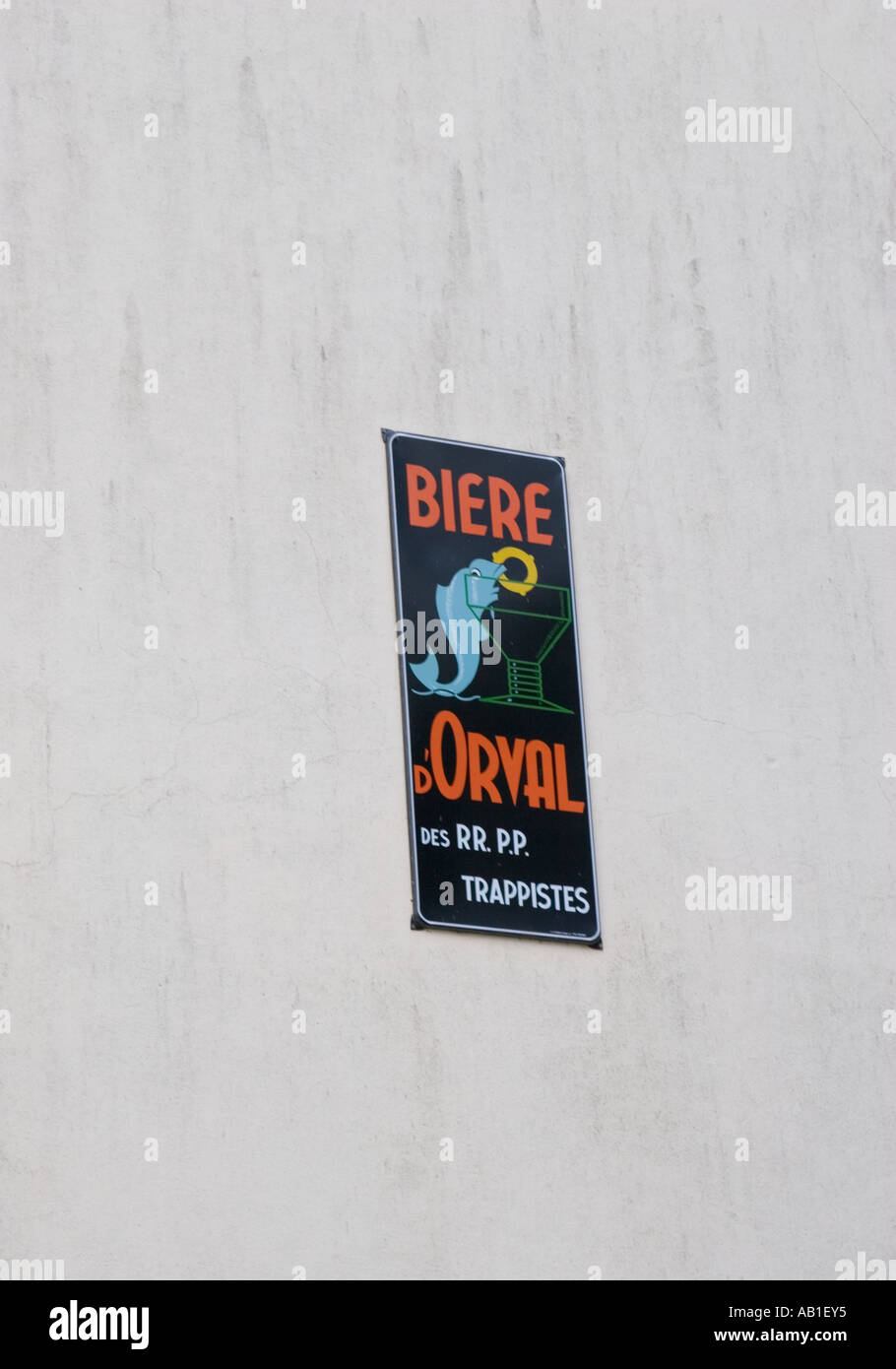 Old sign for Orval beer Stock Photo