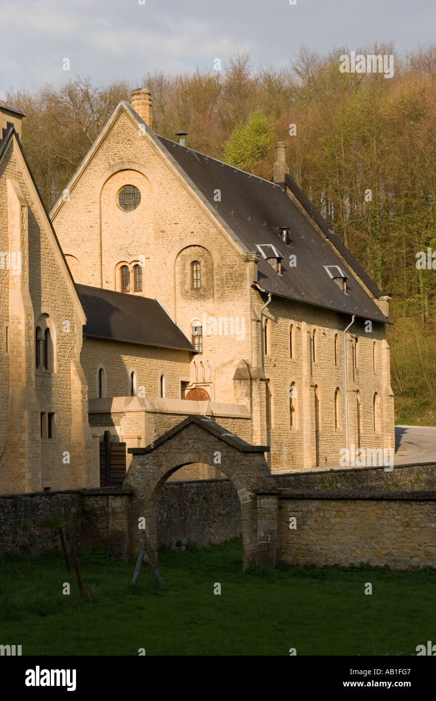Abbaye d'Orval monastery in Luxembourg Belgium view of the brewery Stock Photo