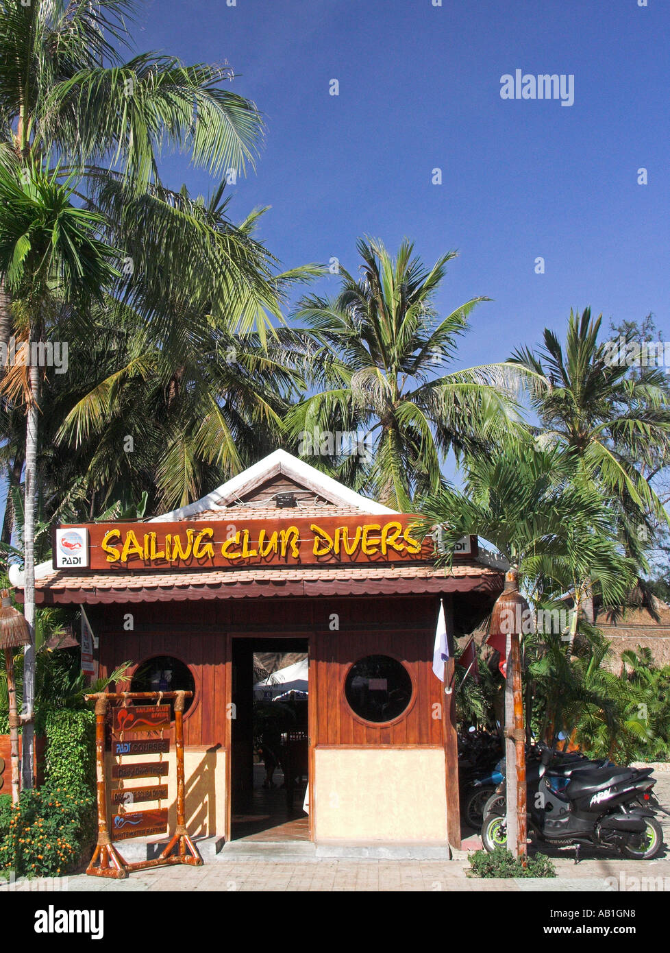 Sailing Club Divers at the beach Nha Trang south east Vietnam Stock