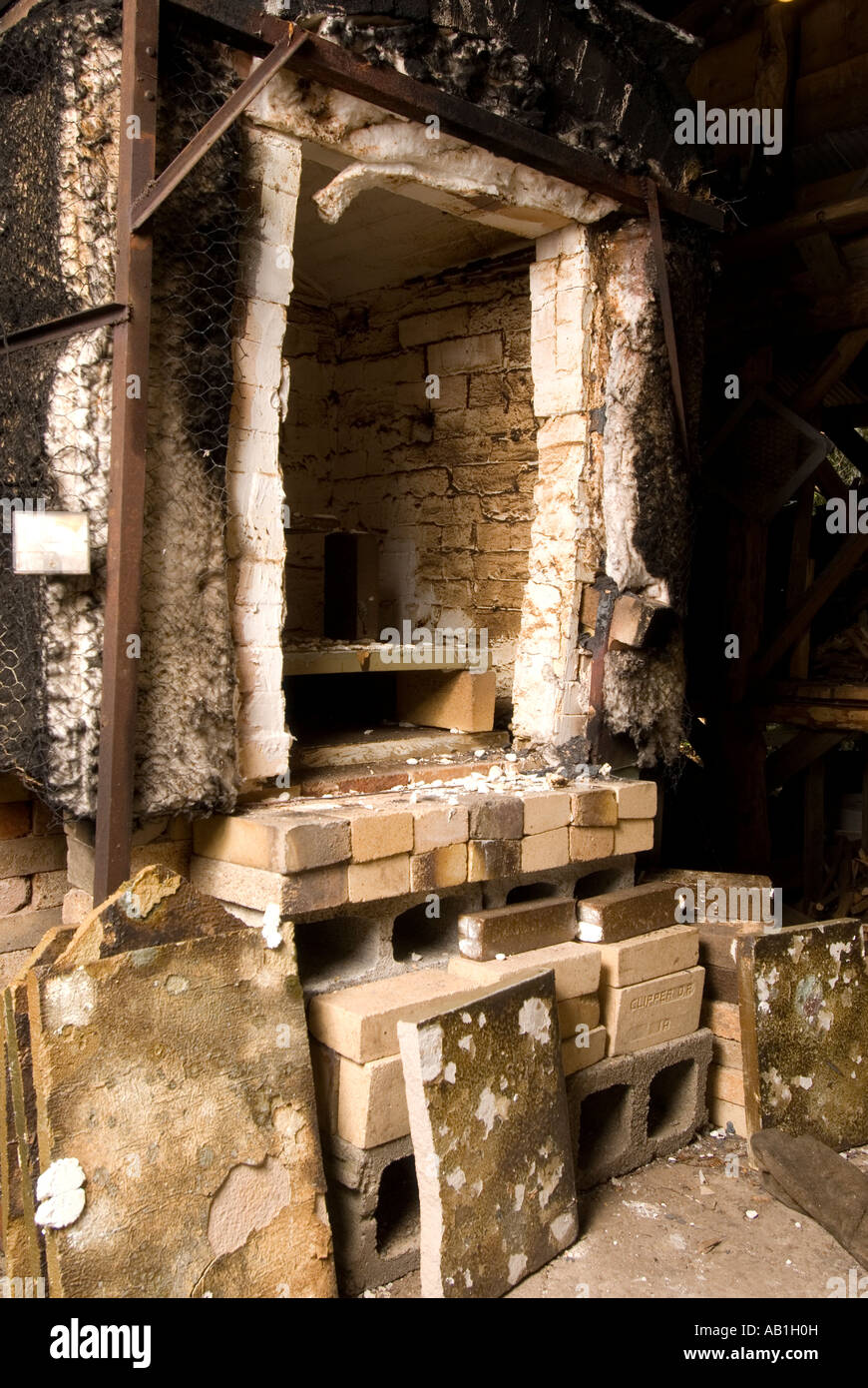 Wood fired kiln used by potter Stock Photo Alamy