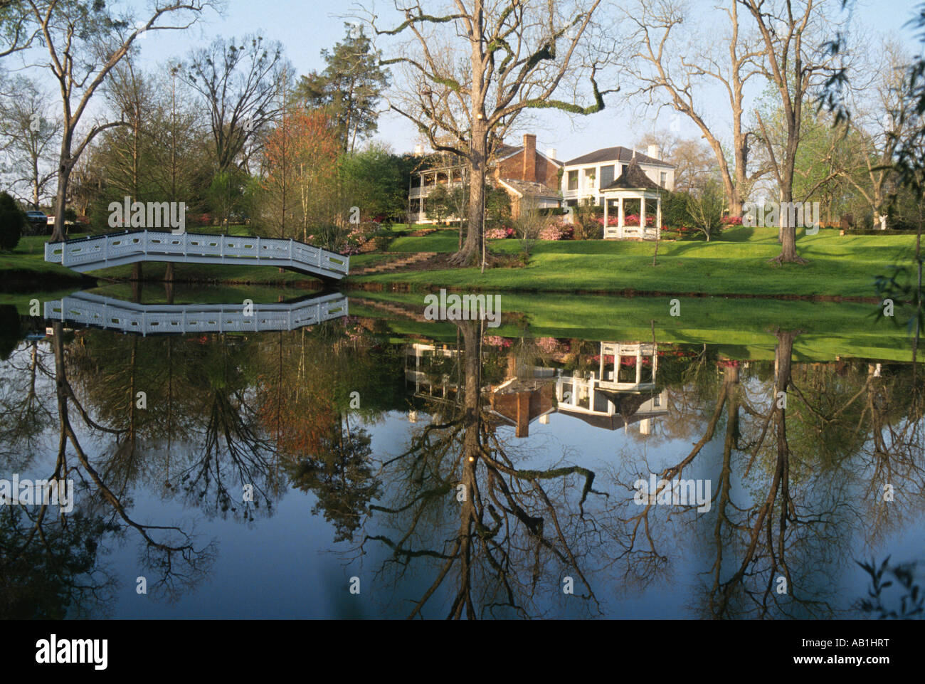 Reflection of Monmouth Plantation Natchez Mississippi USA Stock Photo