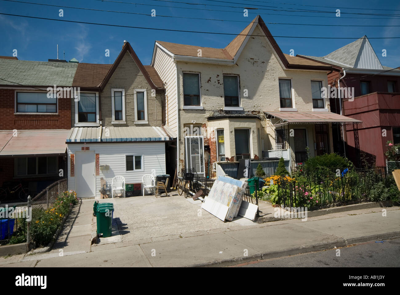 Cabbagetown housing Toronto Stock Photo Alamy