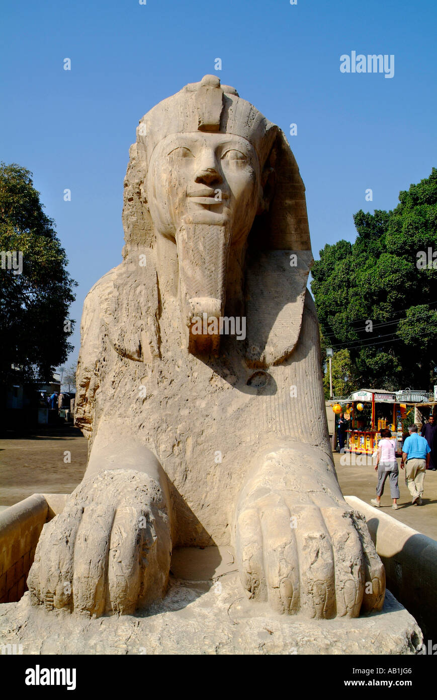 Alabaster Sphinx at Memphis Museum,Cairo,Egypt Stock Photo - Alamy