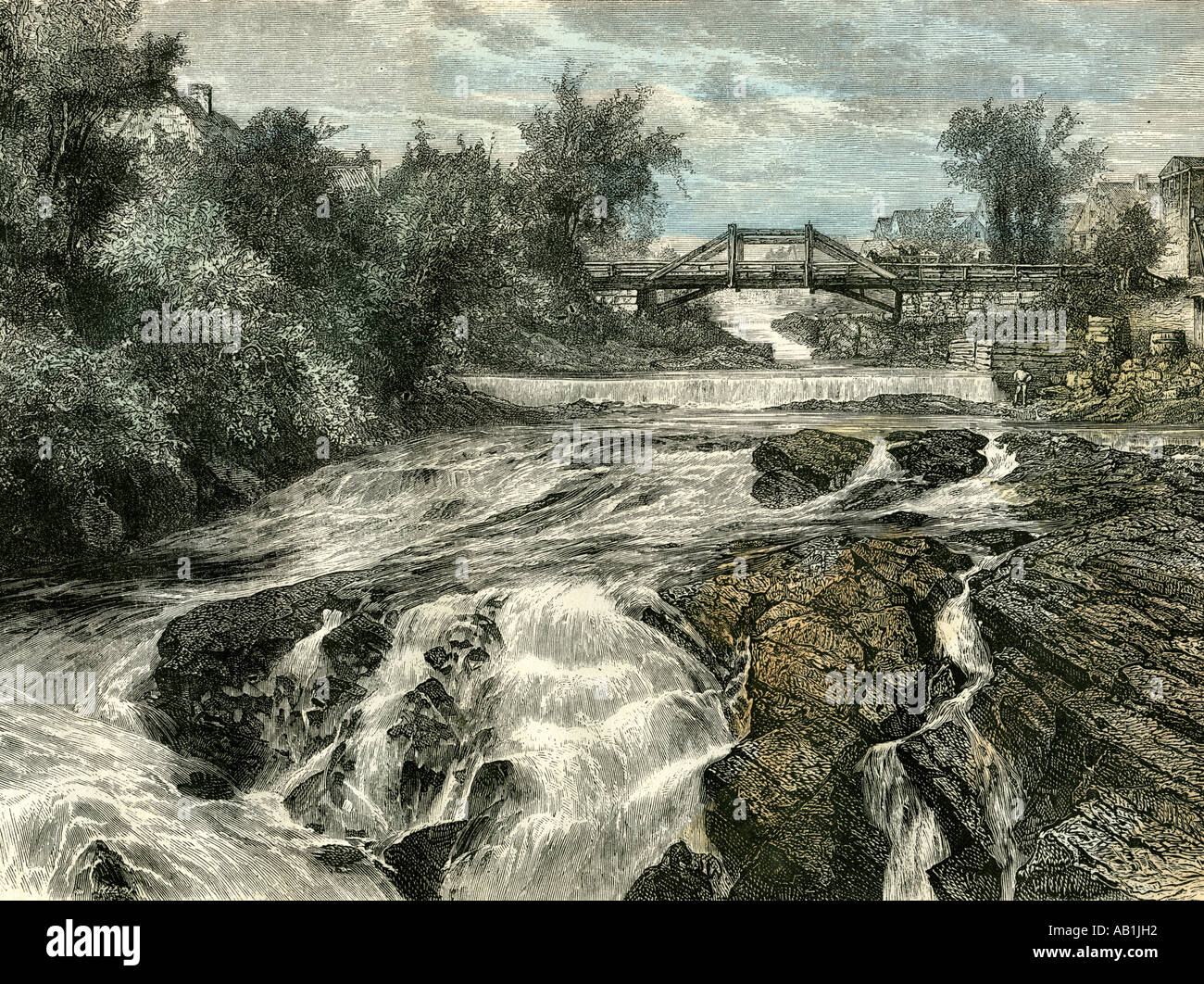 Falls of Lorette Chute Canada 19th century Stock Photo