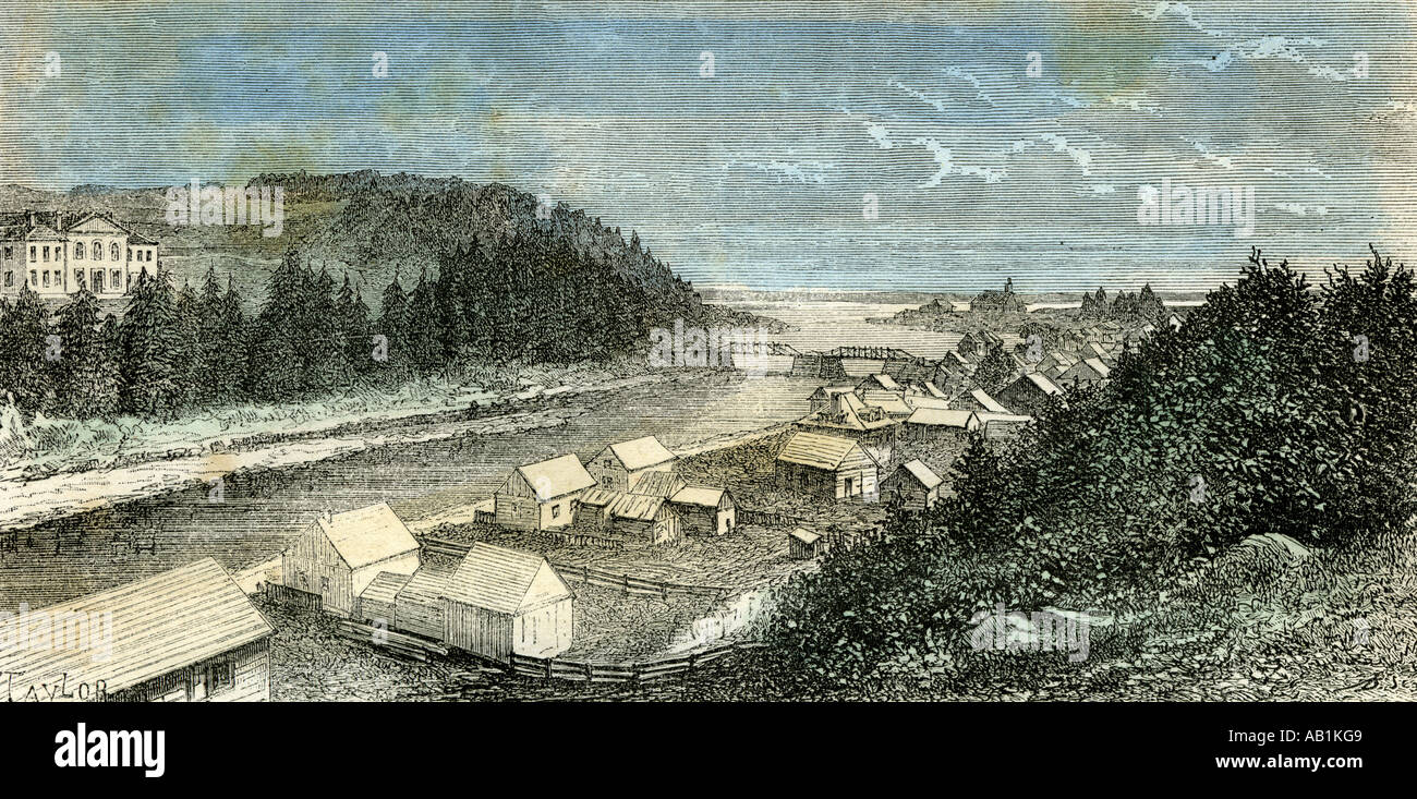 Malbaie 1873 Canada Stock Photo