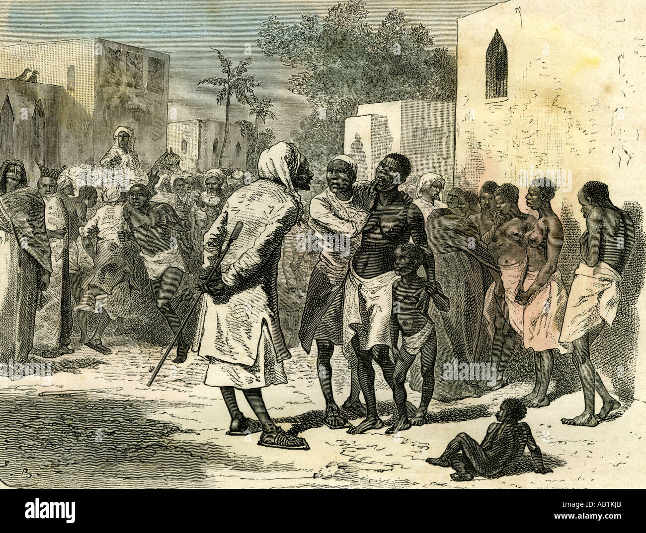 Tanzania Zanzibar Africa 1873 Slaves Stock Photo