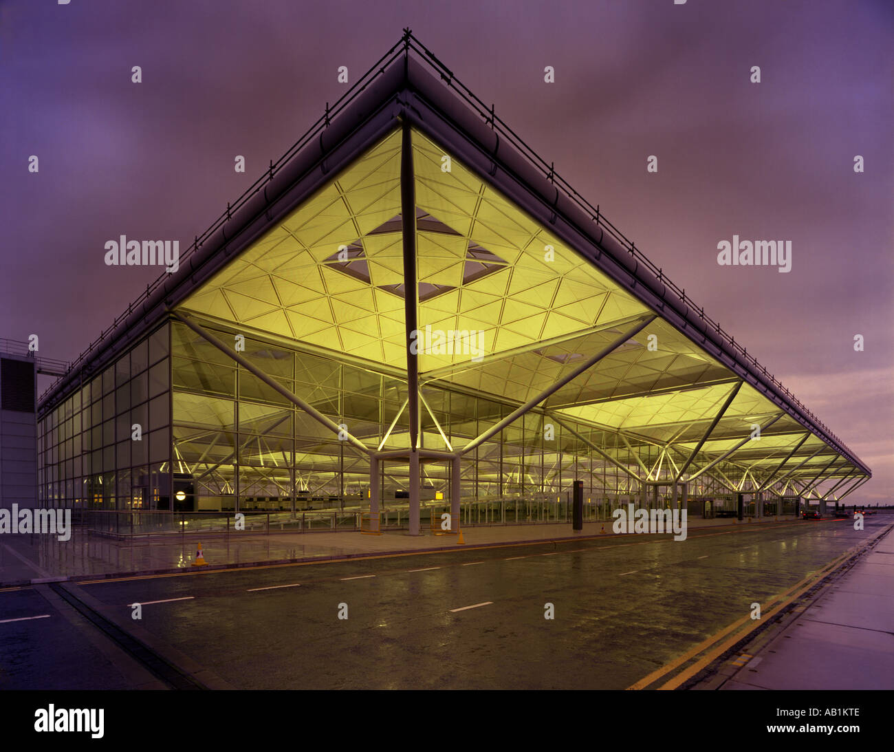 Stansted Airport Terminal at night Stock Photo Alamy