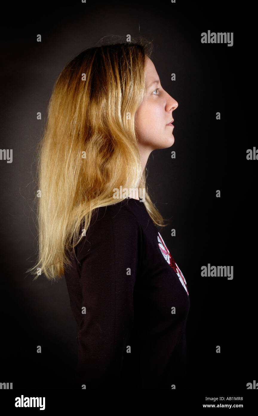 Black female profile portrait hi-res stock photography and images - Alamy