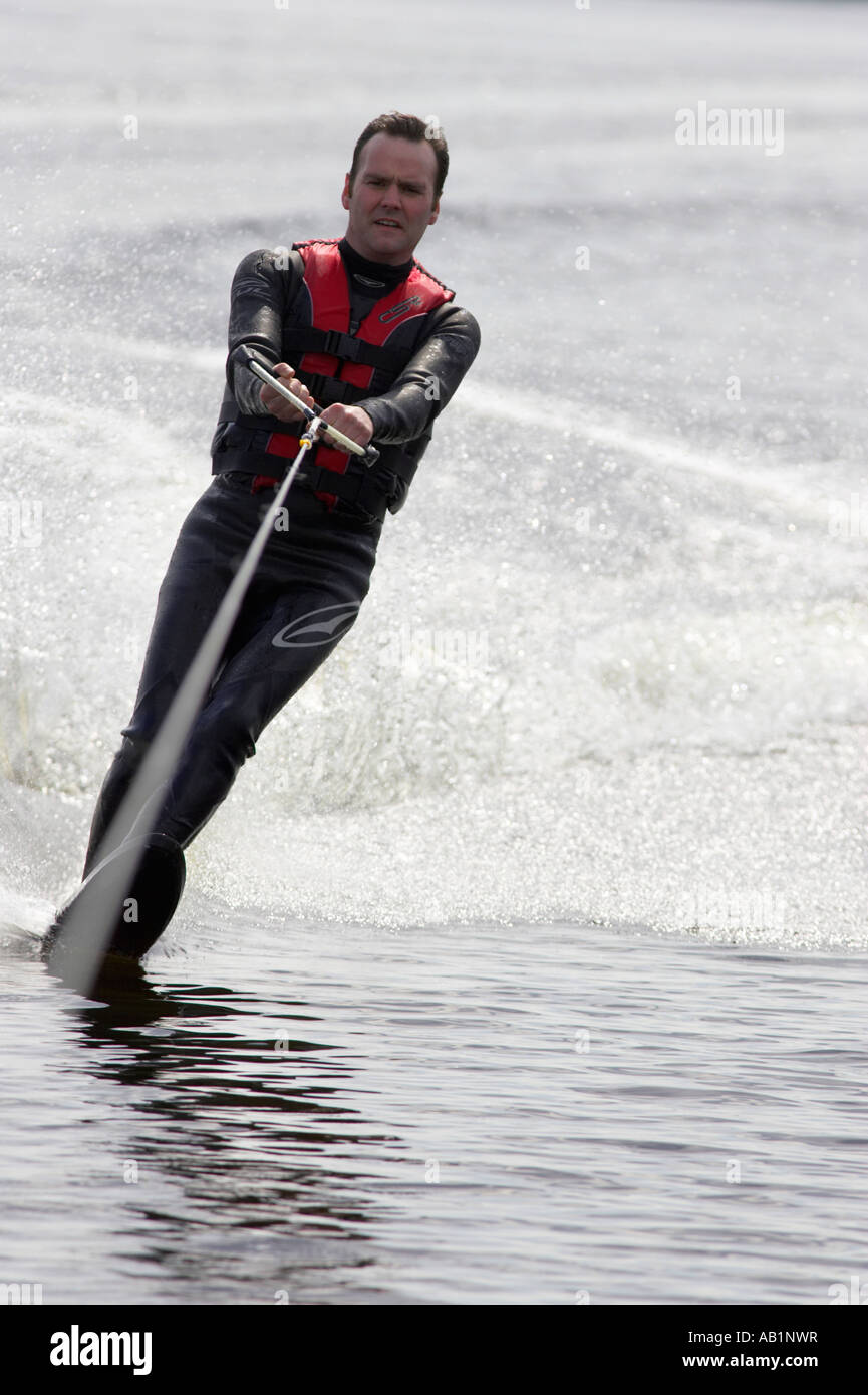 Male waterskiing in wetsuit hires stock photography and images Alamy