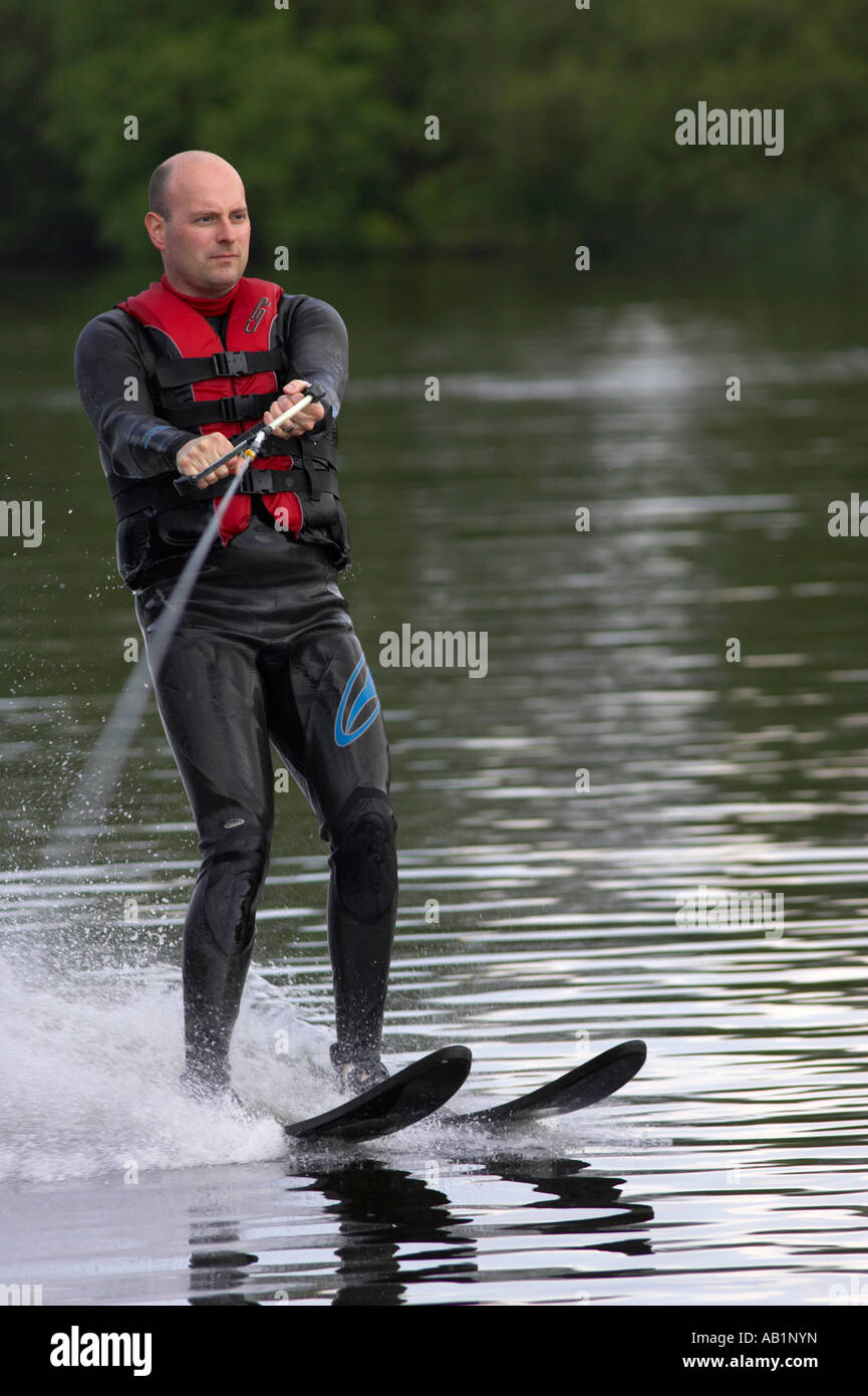 Male waterskiing in wetsuit hires stock photography and images Alamy