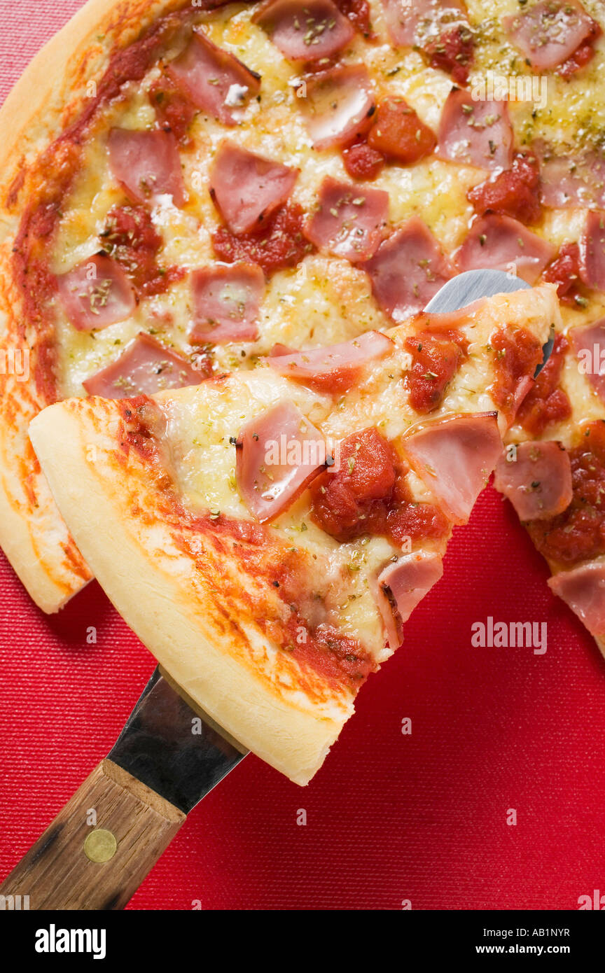 Ham cheese tomato pizza foodcollection hires stock photography and
