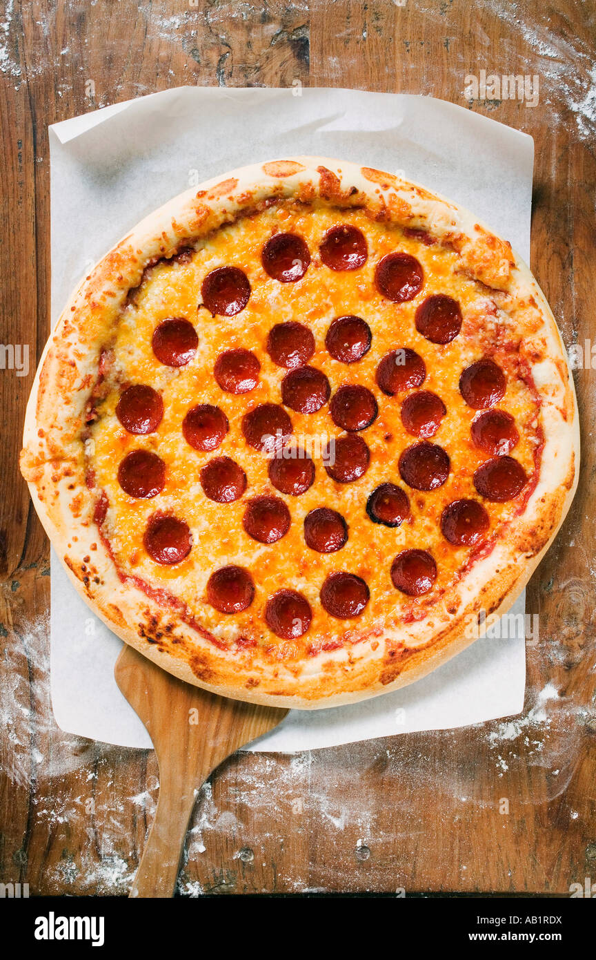 American style pepperoni pizza FoodCollection Stock Photo Alamy