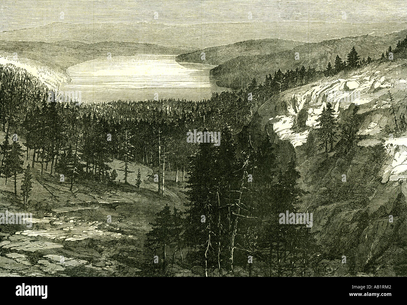 Donner Lake U S A 1868 United States United States of America Stock Photo