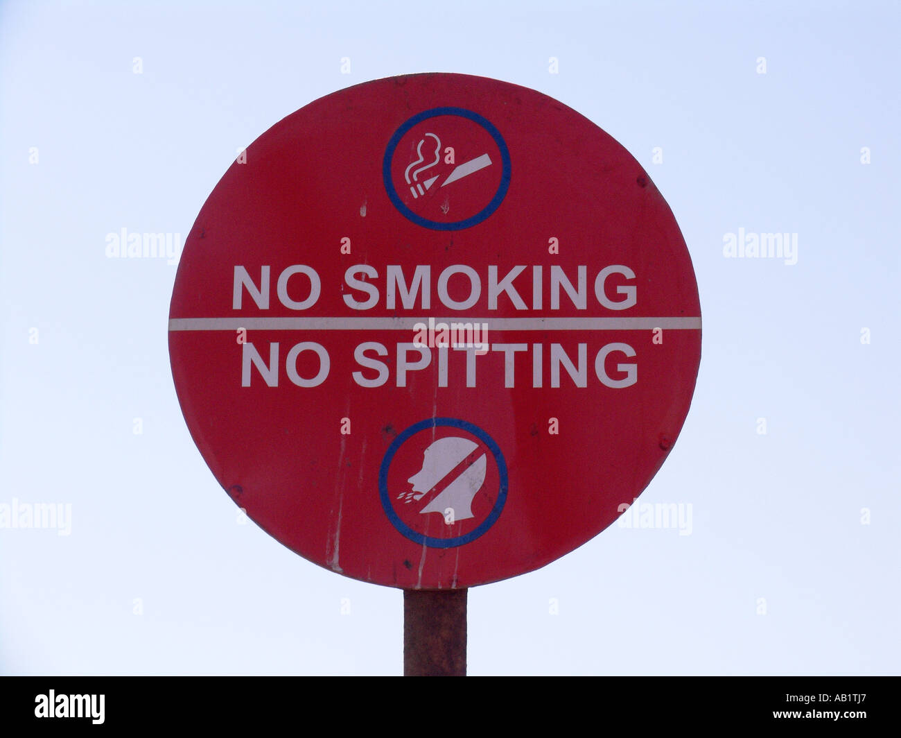 No Smoking No Spitting sign Anjuna Beach Goa India Stock Photo Alamy