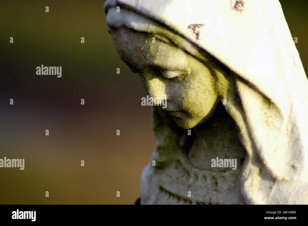 Grave markers in cemetery in southern USA America and cleaning site