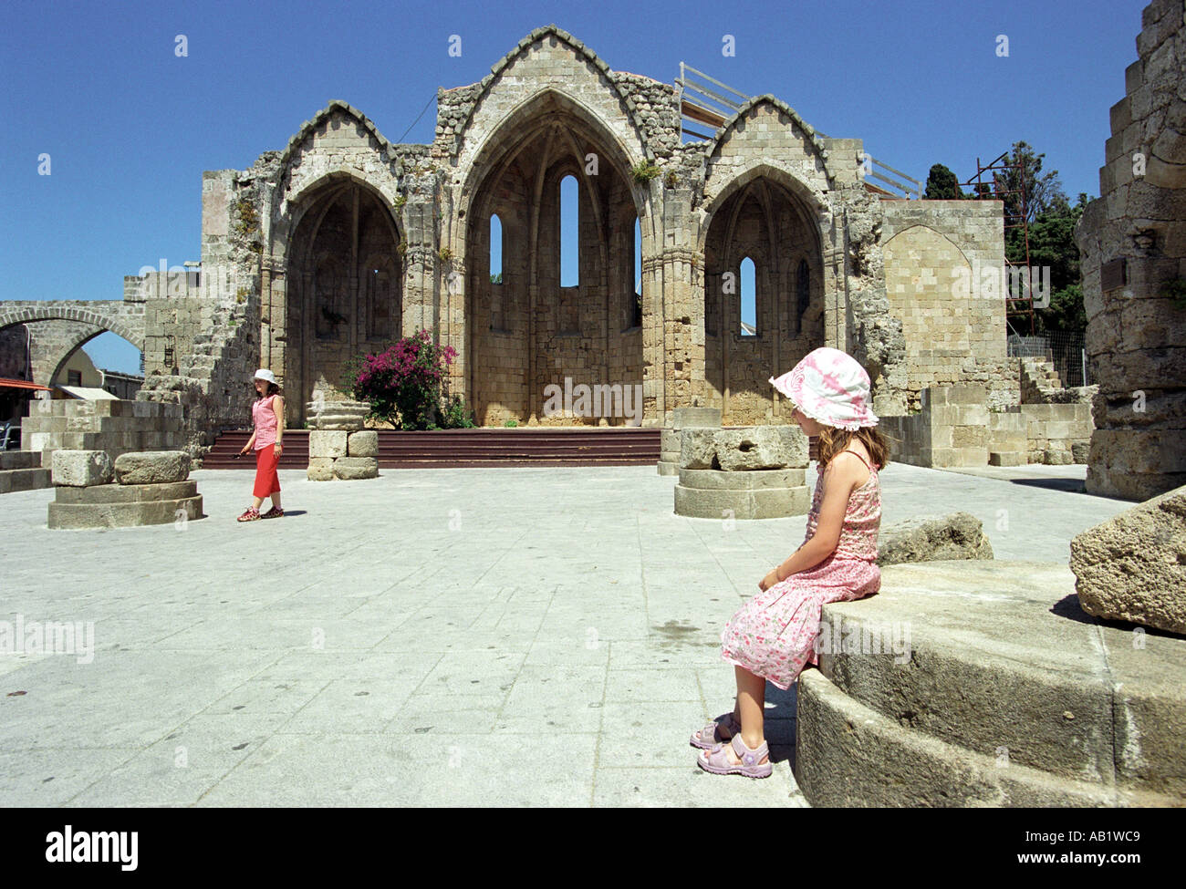 Church of the Virgin of the Burgh in the Old Town of Rhodes Stock Photo ...