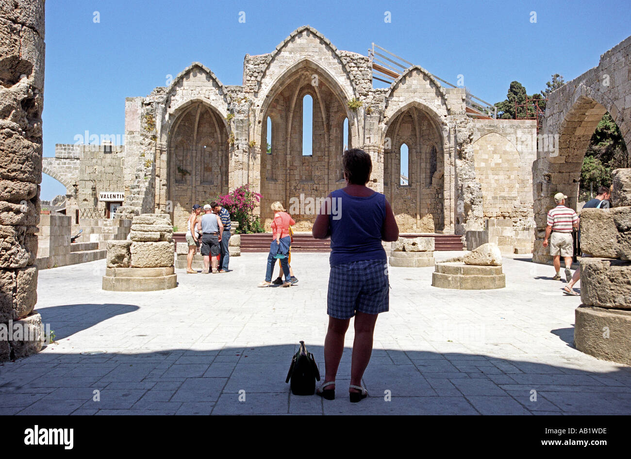 Church of the Virgin of the Burgh in the Old Town of Rhodes Stock Photo ...
