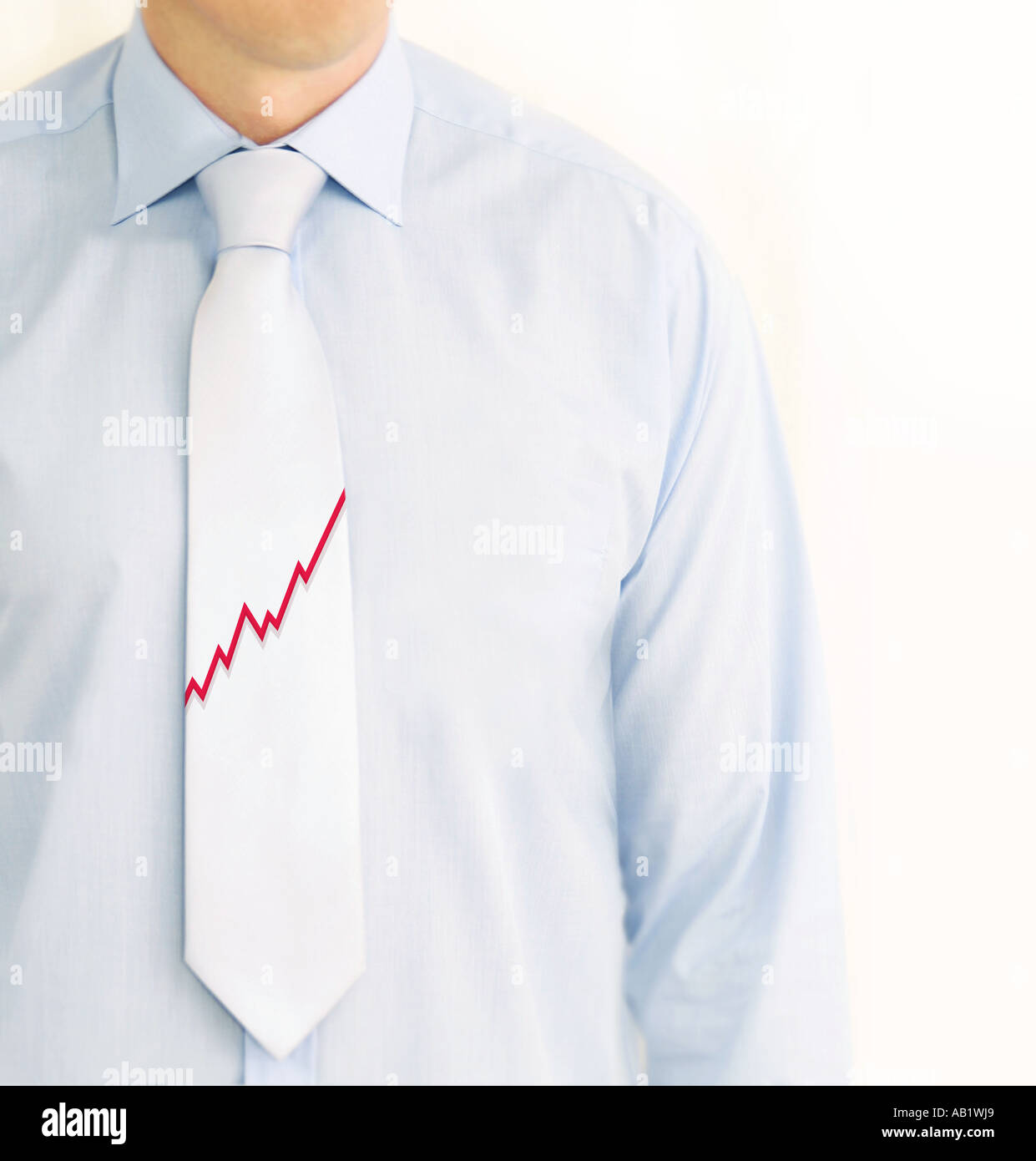 a businessman with a graph on his tie Stock Photo