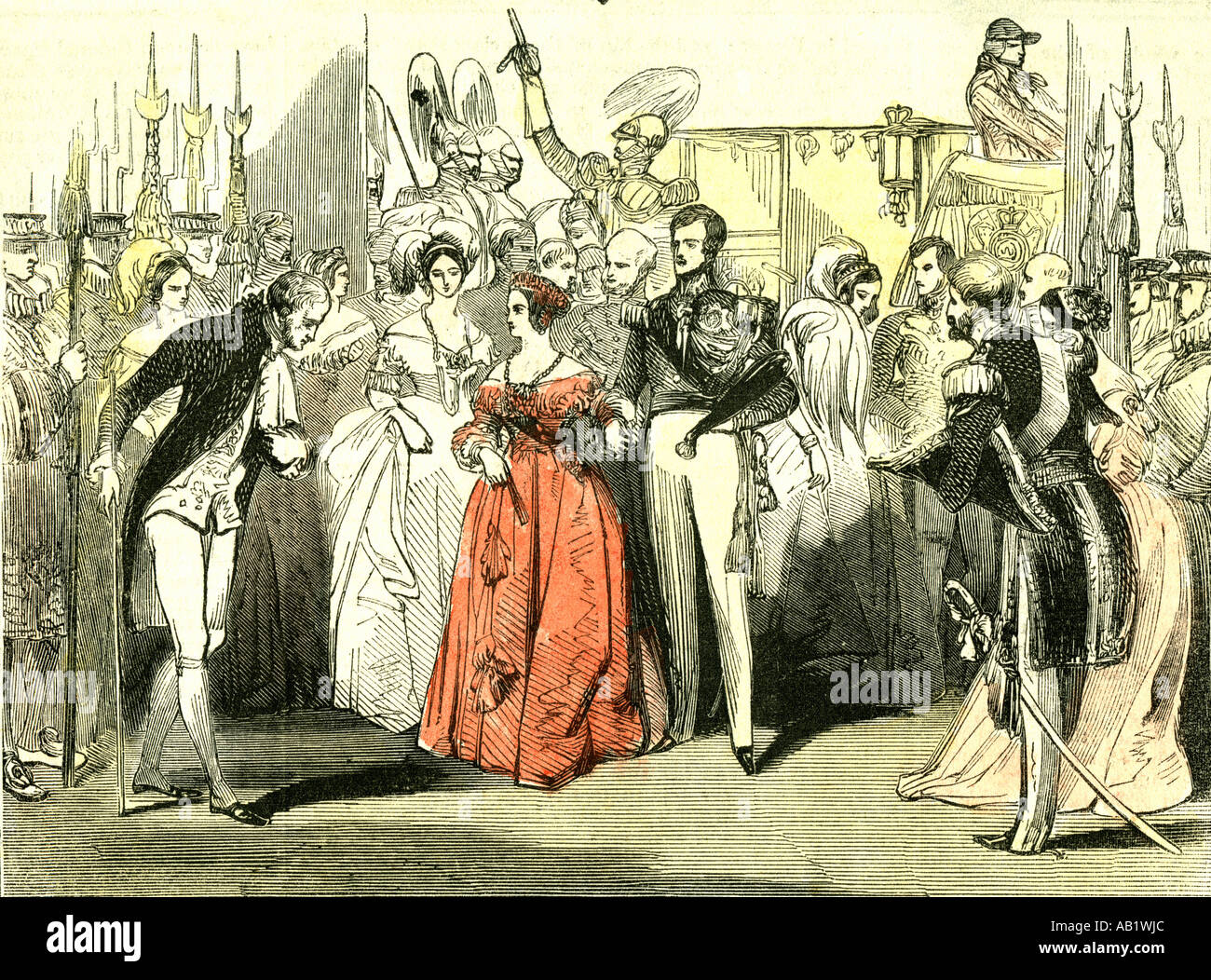 Queens visit to the Opera House 1846 London Stock Photo