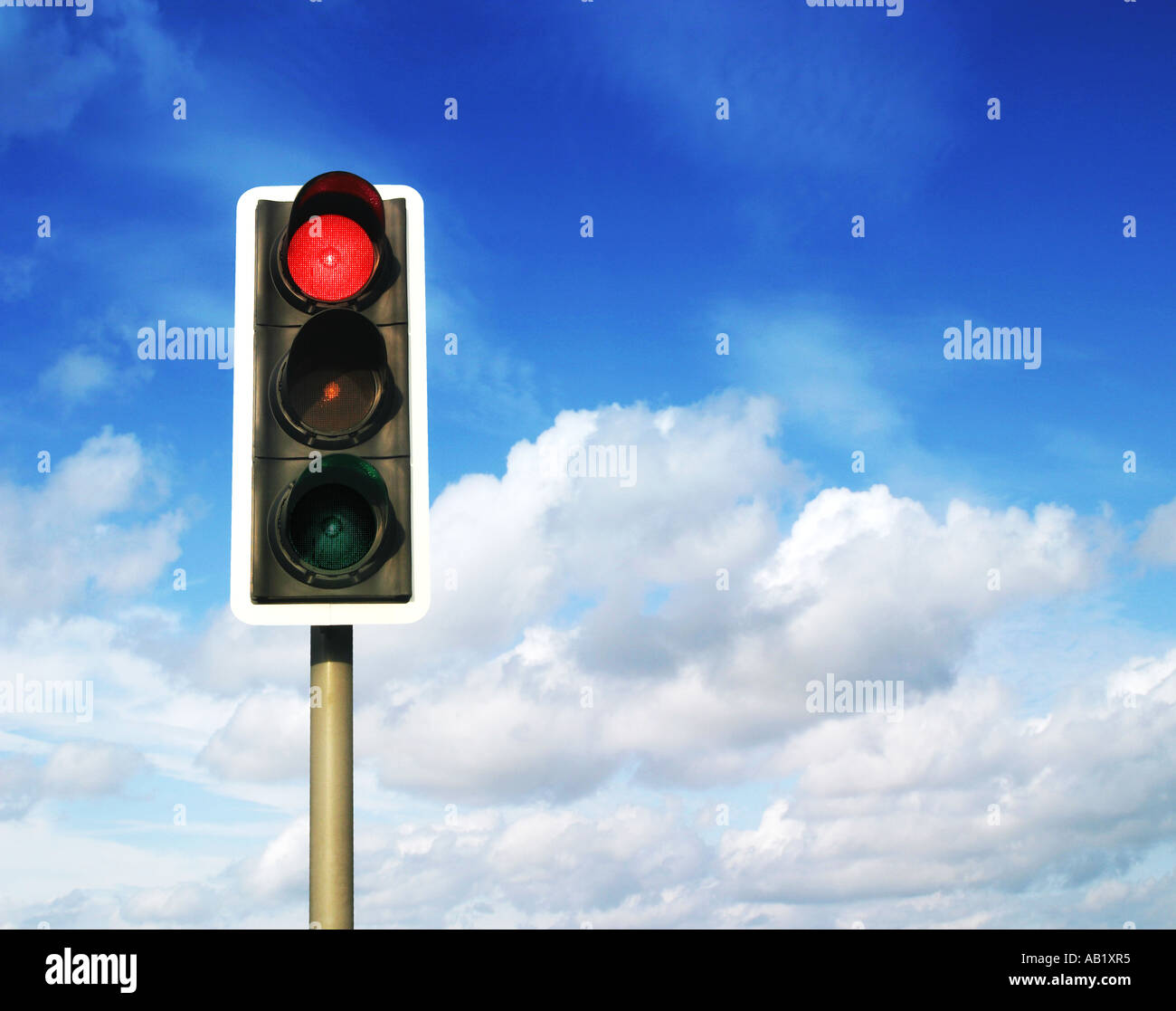 traffic light on red Stock Photo