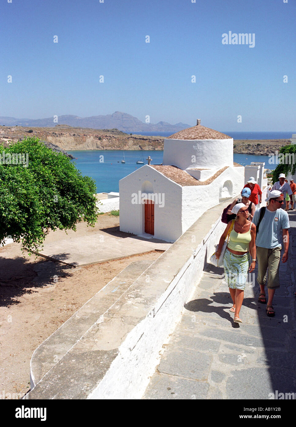 Lindos Rhodes Locals Lindos in Rhodes Stock Photo - Alamy