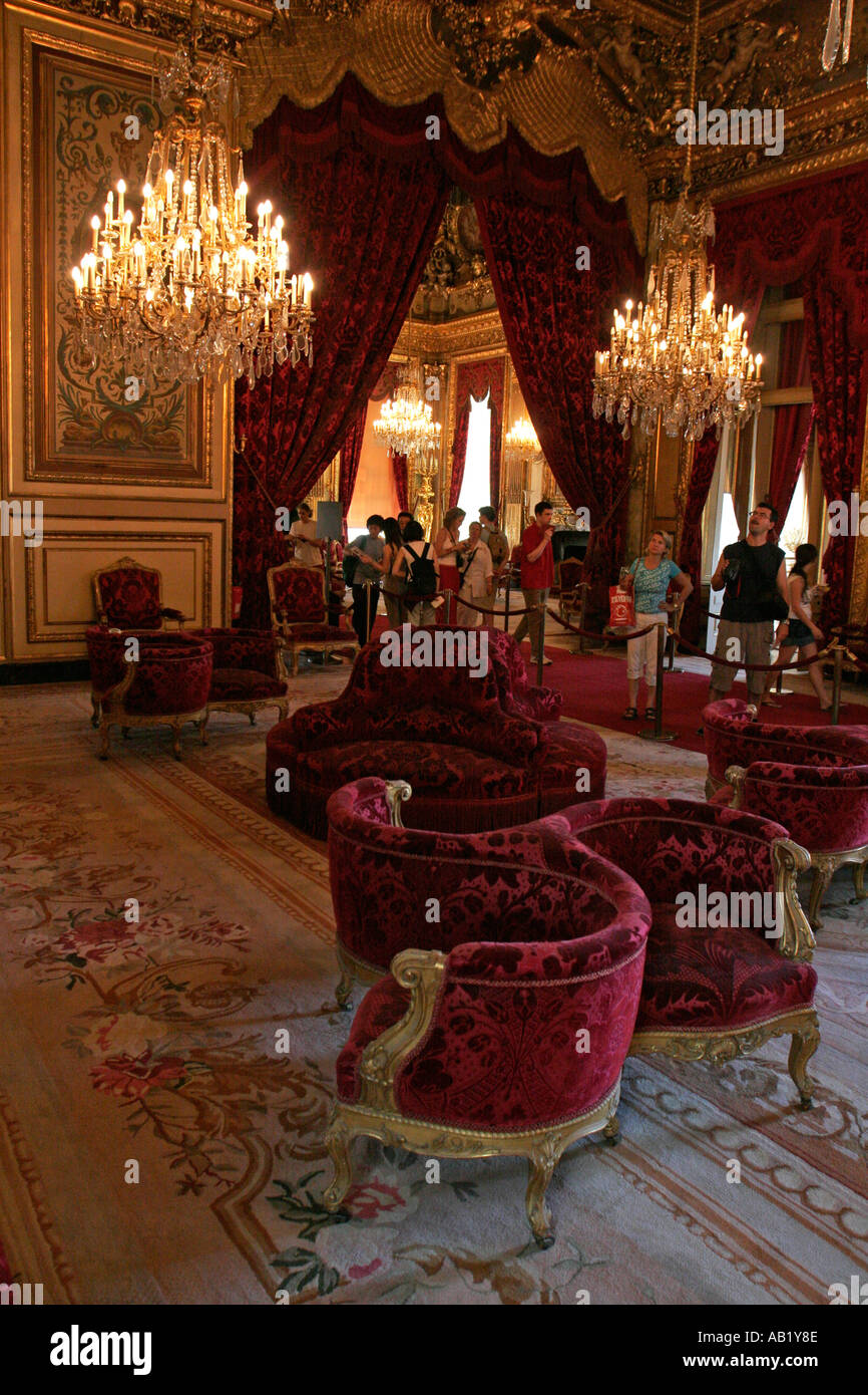 Napoleon apartment inside the Louvre museum Pars France Stock Photo Alamy