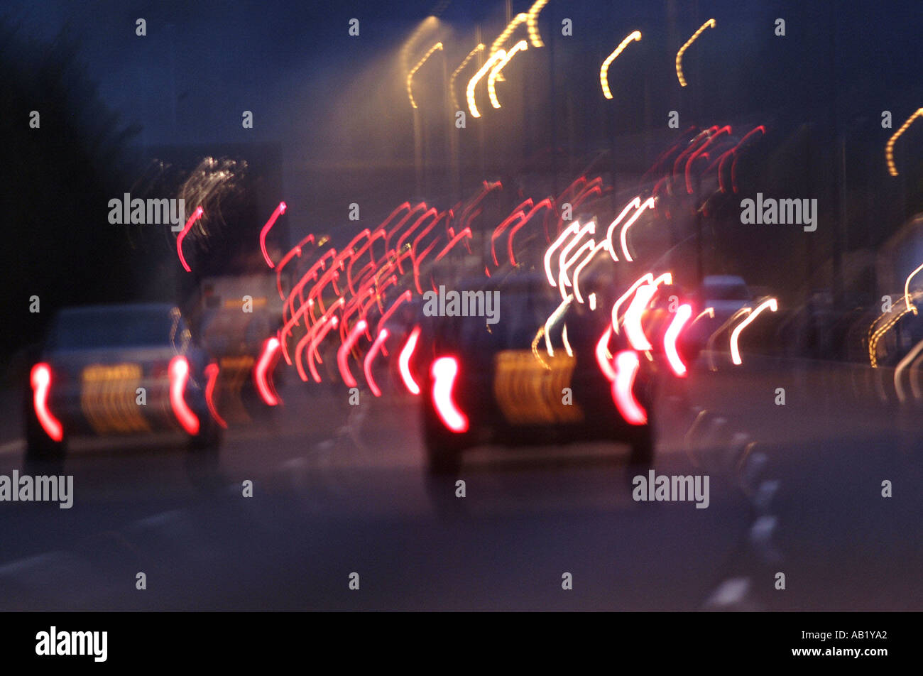 blurred car headlights Stock Photo Alamy