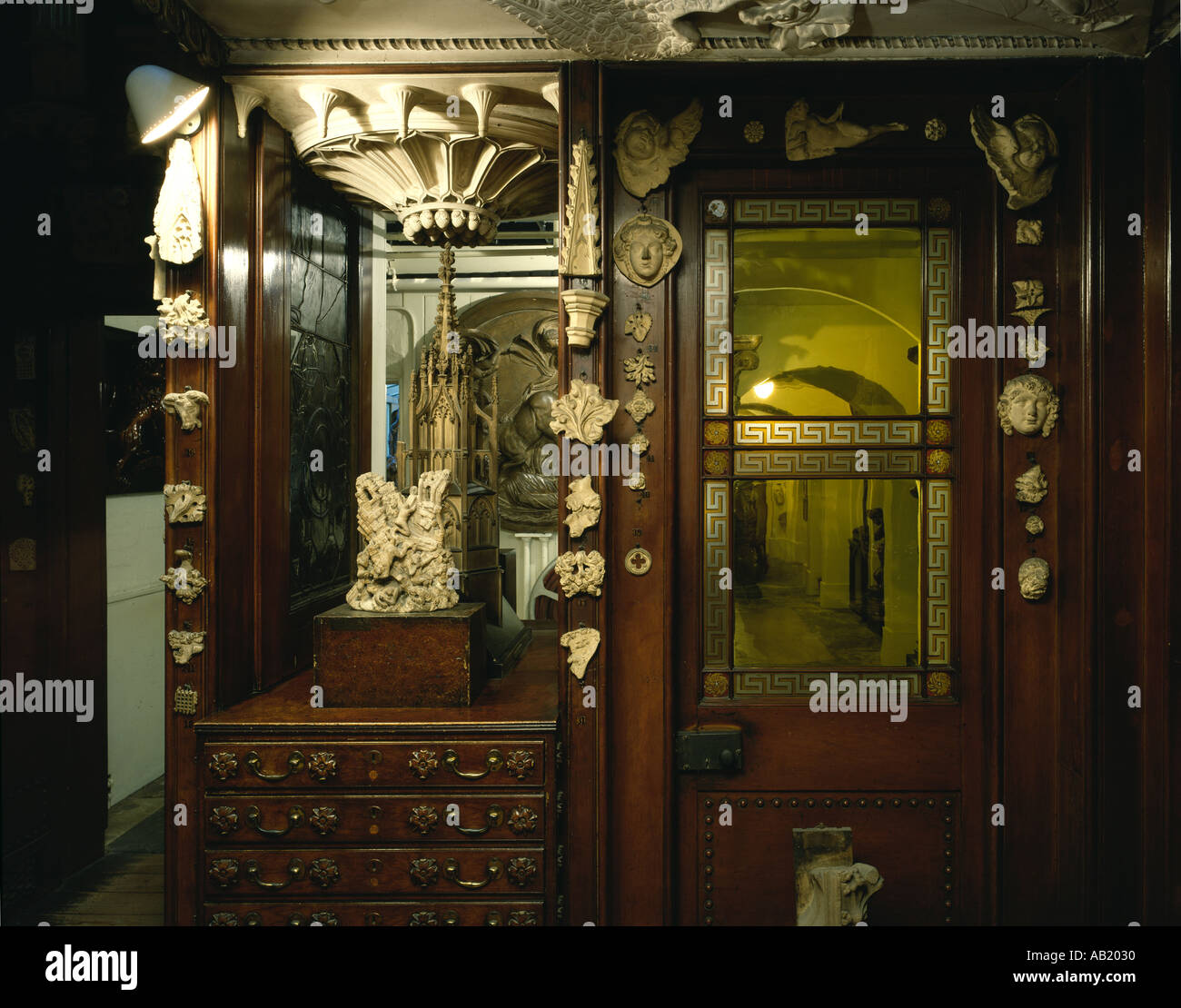 Sir John Soane's Museum, Lincoln's Inn Fields, c.1813. Architect Sir
