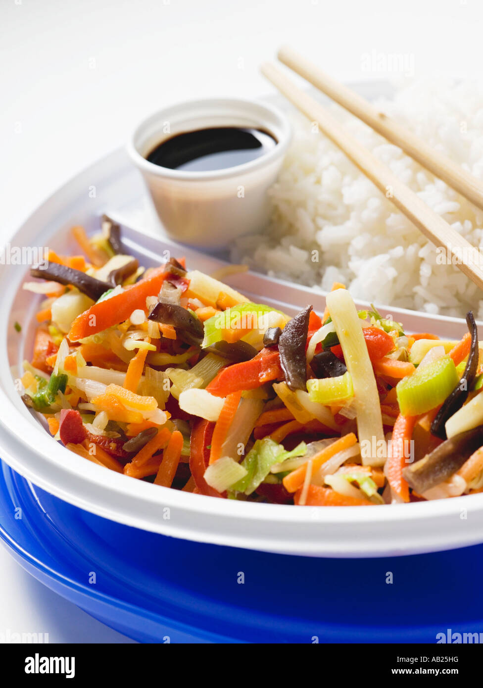 Asian vegetable stir fry with rice FoodCollection Stock Photo - Alamy