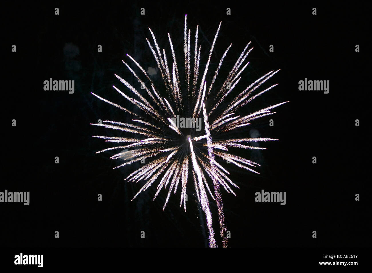 Fourth of July celebration with fireworks exploding Independence Day