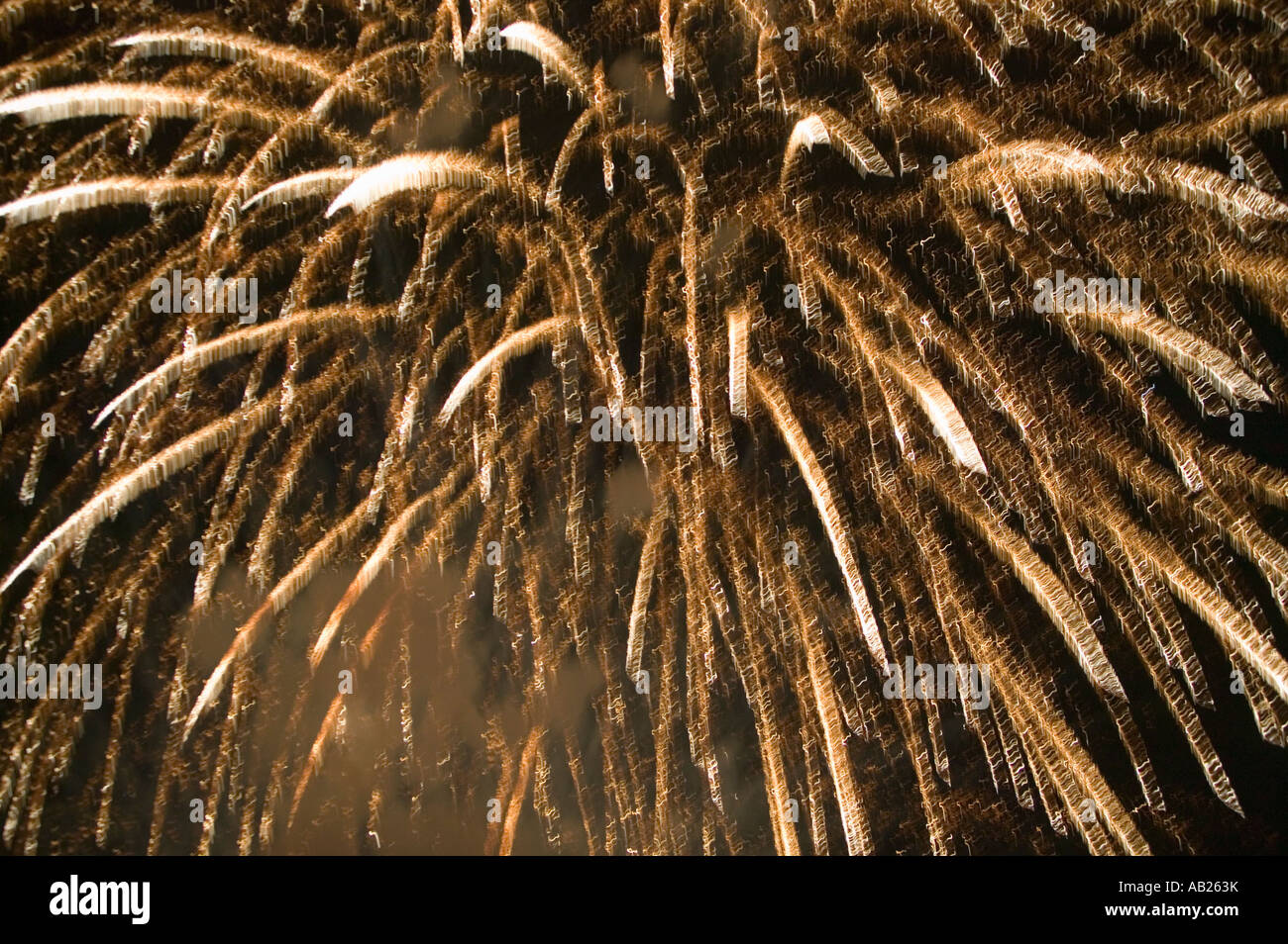 Fourth of July celebration with fireworks exploding Independence Day
