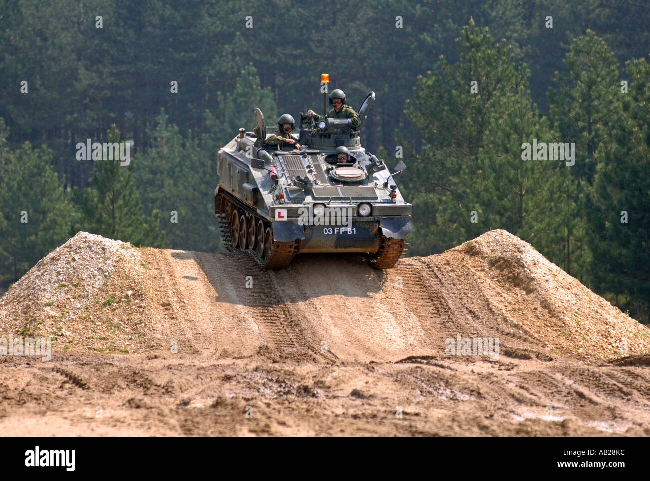 Spartan armoured vehicle during tank training at "The Armour Centre" at