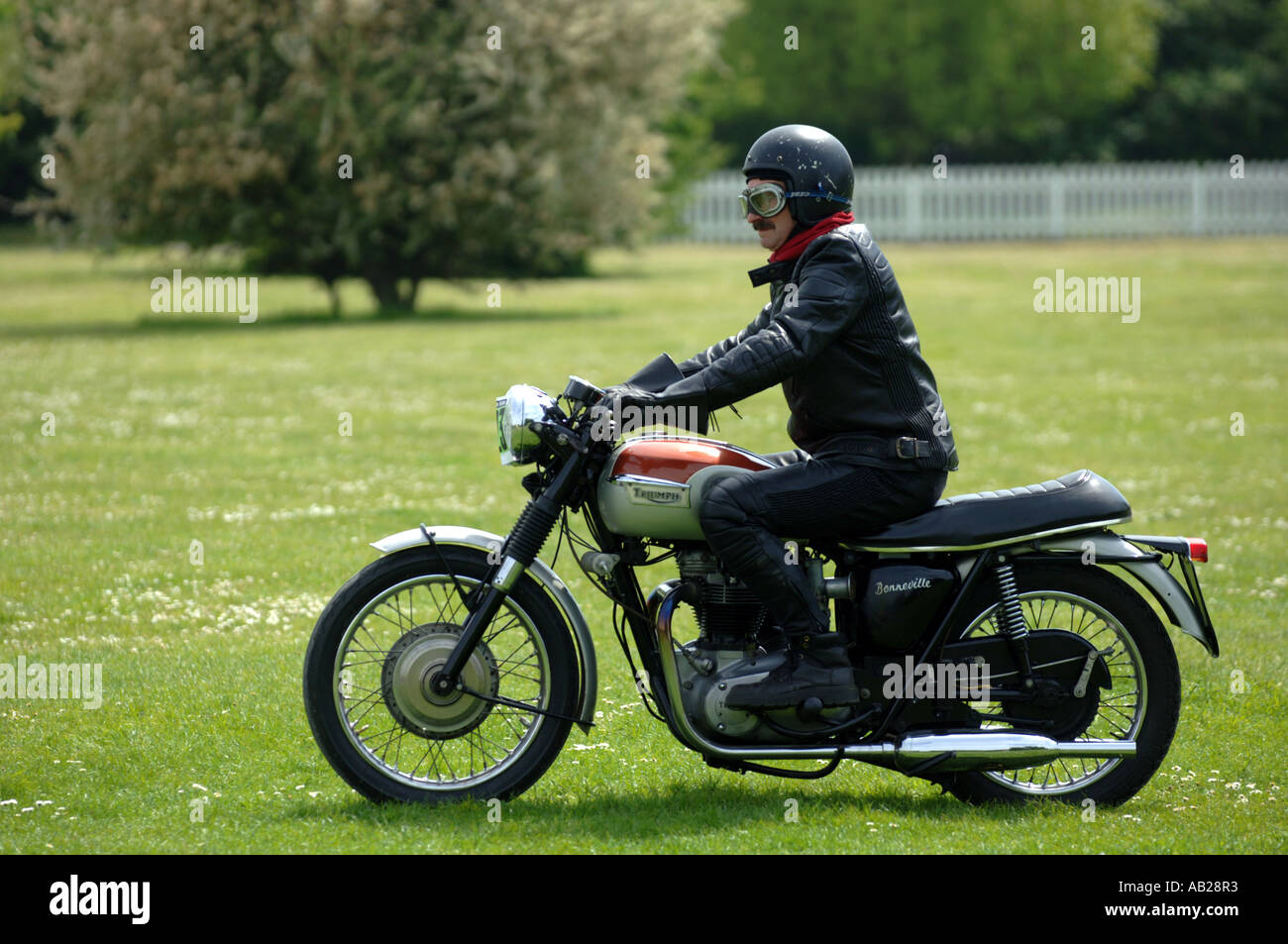 Triumph Bonneville vintage motorcyle Stock Photo